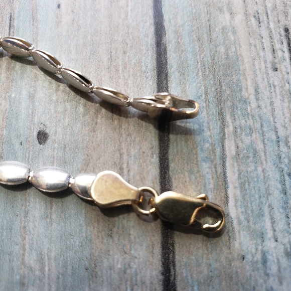 💕HP💕925 Italy Two Tones Bracelet! - Picture 5 of 10